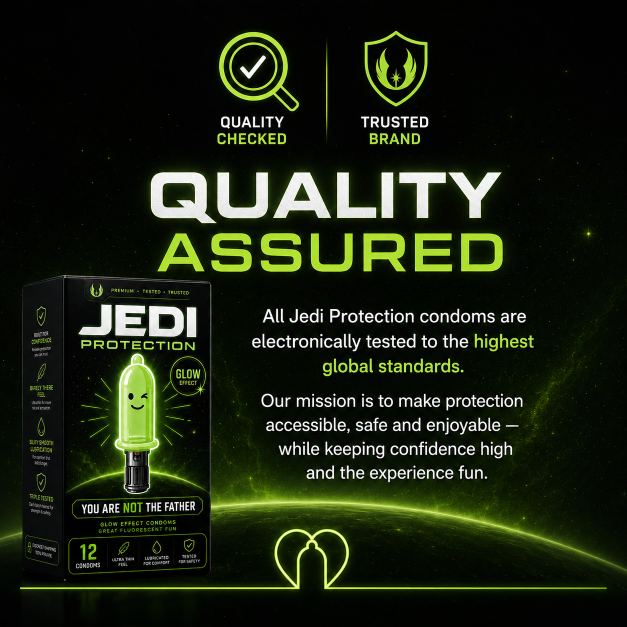 Jedi Protection Glow-in-the-Dark Condoms